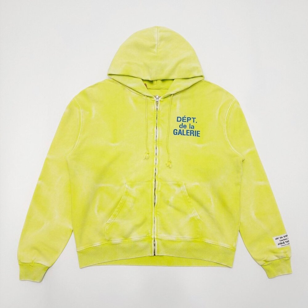 Gallery Dept.Dépt.De La Galerie Lime Green Zip-Up Hoodie